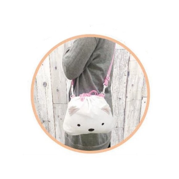 San-x Sumikko Gurashi Large Plush Toy Pouch Drawstring Pouch Polar Bear - Picture 5 of 8